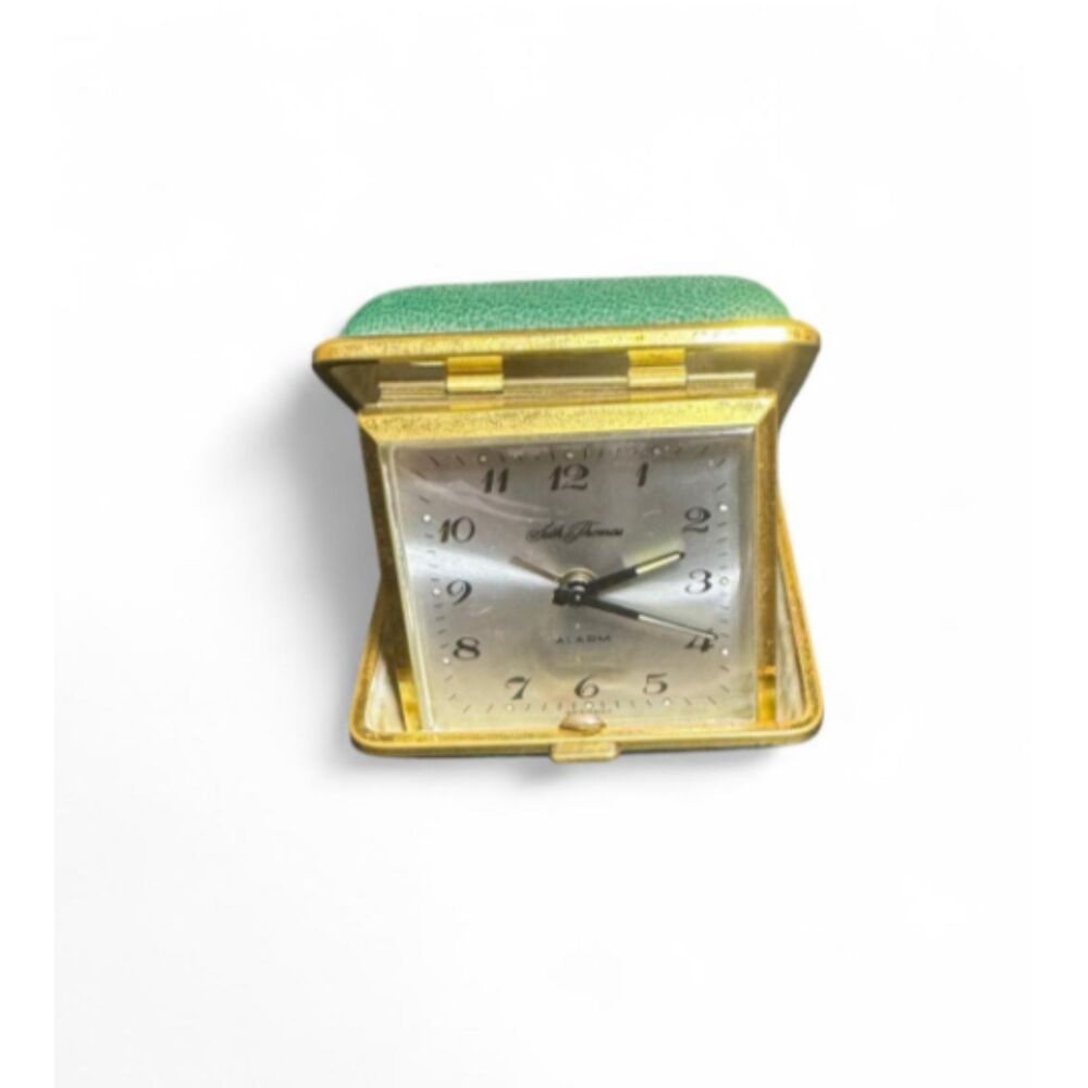 Vtg Seth Thomas Wind-Up Pocket Size Travel Alarm Clock Untested